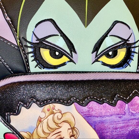 Maleficent Sleeping Beauty Backpack NWT Loungefly Disney Villain Ships NOW - Picture 2 of 8